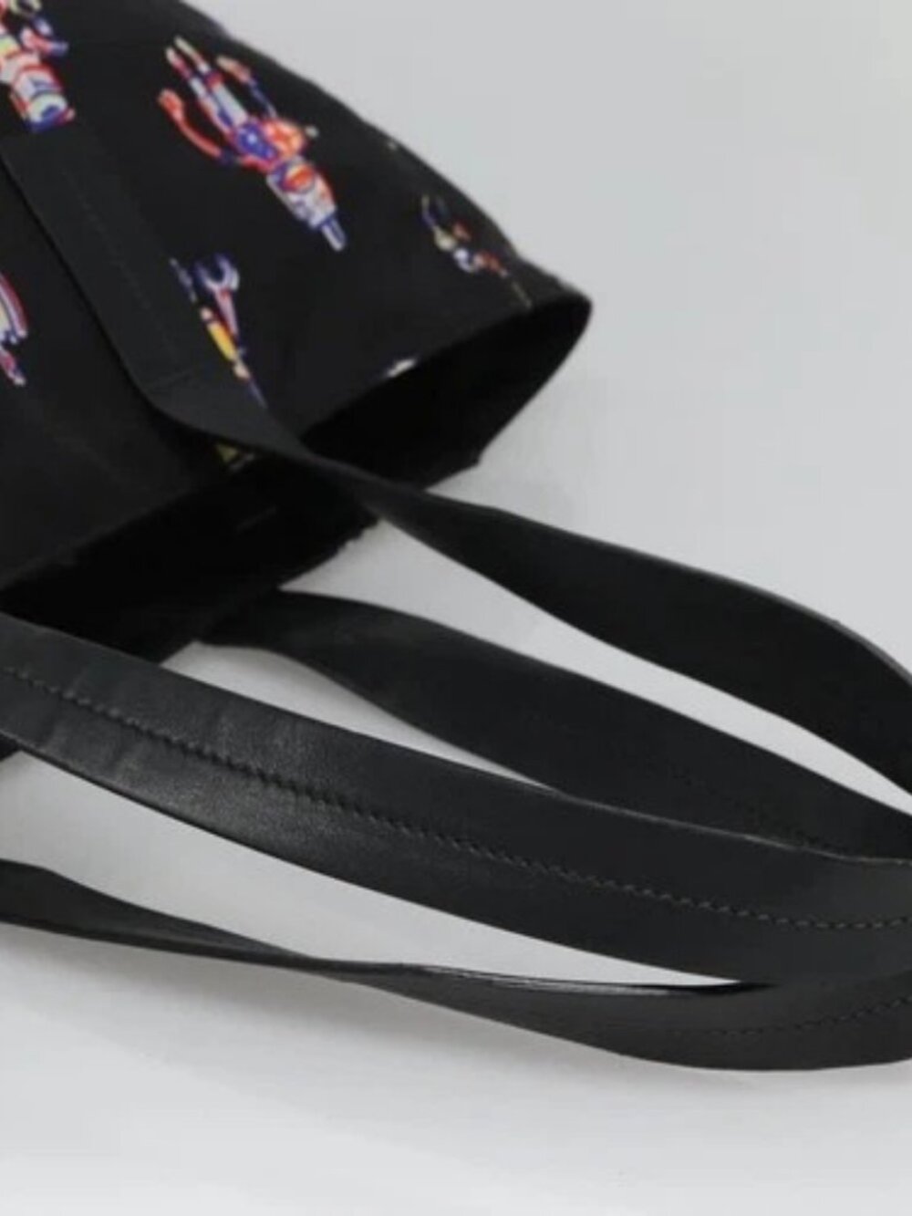 PRADA Tote Bag Nylon Black Silver Auth ep7424 - Picture 7 of 16